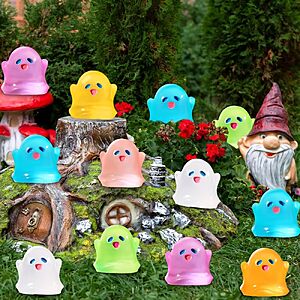 50pcs Halloween Luminous Ghost Figurine Mini Multicolor Glowing Ghost - $6.99 @ Amazon