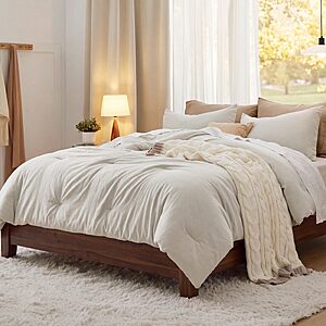 3-Piece Bedsure Prewashed King Comforter (Beige, 104"x90") $19.99 + Free Shipping w/ Prime or on $35+ $19.71