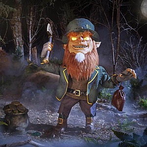 4.5 FT Wicked Woods Animated LED Cursed Clover, $105, FS, Home Depot