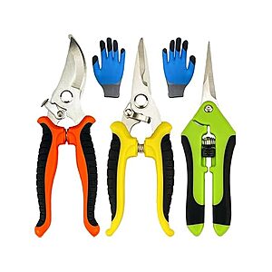 $6.39: lengnoyp GAR-10 Pruning Shears(3 Shears and Gloves) at Woot!