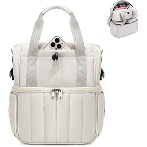 16L LOISOU 2-in-1 Hot Cold Double Layer 9L Insulated Lunch Bag & Everyday Essentials Purse (Gray) $8.98 + Free Shipping w/ Prime or on $35+