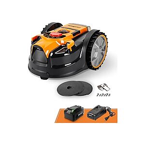 $240: LawnMaster OcuMow MAX Robot Lawn Mower, 2,000–3,500 sq. ft., Wire-Free Optical Navigation(VBRM601YCM) at Woot!