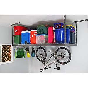 MonsterRax 4'x8' Heavy Duty Adjustable Overhead Garage Storage Rack (24"-45", 600-Lb) Or SafeRacks Overhead Garage Storage Rack $119.99  + Free Shipping w/ Prime