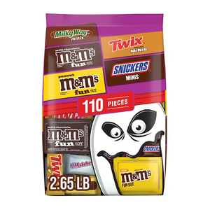 M&M's, Snickers & More Chocolate Halloween Candy Variety Bag, 110 ct. 2.65 lbs - $10.99 (AC)