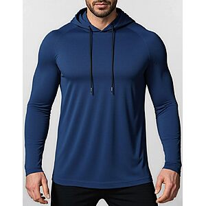 X-thud Men's Quick Dry Long Sleeve Hoodie (Navy Blue or Black) $4.89 (30% Off) + Free Shipping w/ Prime