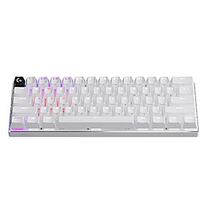 Logitech G PRO X 60% Wireless Gaming Keyboard (Linear Optical) - White $99.99 + Free S&H at Amazon