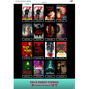 Fanflix Cold Sweat Cinema Sale 2 or more starting at $4.99 each plus use code FALLMOVIES10 for extra 10% Off