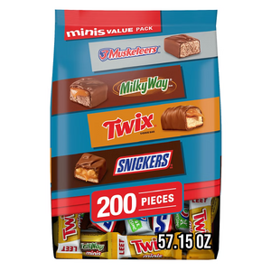 Snickers, Twix, 3 Musketeers & More Minis Chocolate Candy Bars Variety Pack, Bulk Bag, 200 ct. 3.57 lbs - $12.99 (AC)