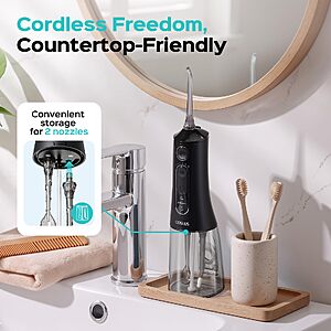 $21.97 Amazon COSLUS ADA Accepted C51 Water Dental Flosser, 3 Modes 6 Pressure Black or White color