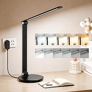 MONGERY LED Desk Lamp w/ USB Charging Port, Touch Control & 1-Hour Timer (Aluminum) $11.49 + Free Shipping w/ Prime or on $35+