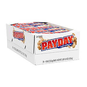 Full-Size PayDay Peanut Caramel Bars - 24ct/44.4oz - $35.99 + Free Shipping