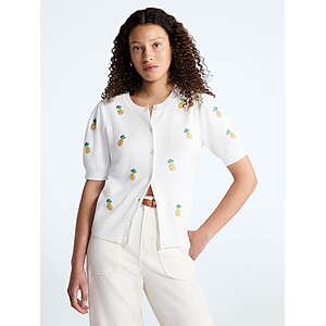 Free Assembly Women's Lightweight Short Puffed Sleeve Beaded Cardigan (2 Colors) from $8.17 + Free S&H w/ Walmart+ or on $35+