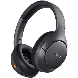 TOZO HT3 Hybrid Noise Cancelling Wireless Headphones, 90H Over Ear Headset $29.99
