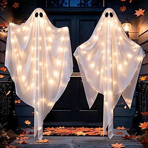 2 Pack 47.25" Light Up Hanging Ghost Halloween Decorations Outdoor Indoor $32.99