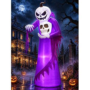 12FT Giant Halloween Inflatables Decorations Outdoor Pumpkin Ghost Wizard $76.99