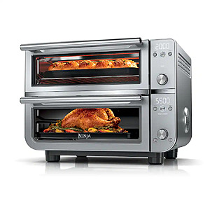 Ninja - Double Oven Pro Smart XL Countertop Oven & Air Fryer - Stainless Steel $299.99
