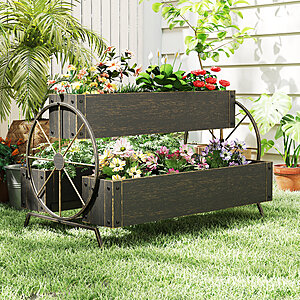 3-Tier Williston Forge Metal Planter Box Raised Garden Bed w/ Drainage Holes (Gold Polish) $39.99 + Free Shipping