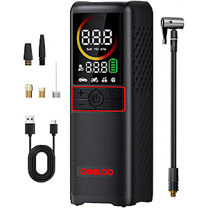 GOOLOO - GT160 Tire Inflator Air Compressor, 160PSI, 7500mAh Cordless Air Pump with Digital Pressure $37.99