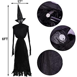 winemana 3 Pack Halloween Decorations Outdoor Halloween Witches Decor, 6FT $38.99