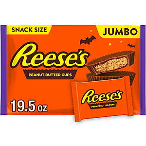 Reese's Milk Chocolate Snack Size Peanut Butter Cups, Halloween Candy Jumbo Bag, 19.5 oz~$7.97 @ Walmart~Free Pickup Or Delivery With Walmart+