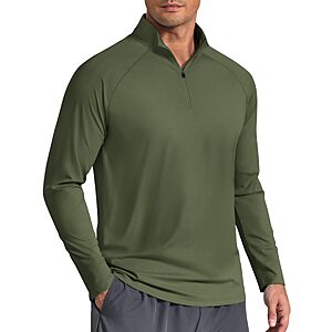 COOFANDY Men's Quarter Zip Pullover 1/4 Zip Golf Shirt  (Various Sizes and Colors) $9.99 + Free Shipping w/Prime or $35+