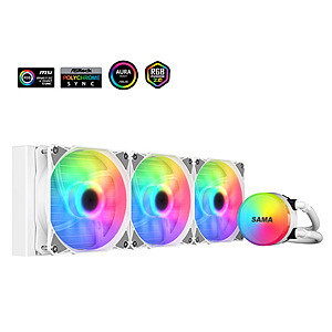 360mm SAMA SI360 ARGB AIO Liquid CPU Cooler (White) $39.99 + Free Shipping