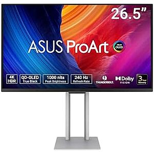 [YMMV, AC] $904.40 | ASUS ProArt PA27UCDMR 27 Inch 4K 240Hz OLED Professional Monitor for Mac at Amazon