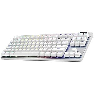$99.99* | Logitech G PRO X 60% Wireless Gaming Keyboard (Tactile Optical) - White at Amazon