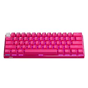 Logitech G PRO X 60% Wireless Gaming Keyboard (Linear Optical) - Magenta $99.99 + Free S&H at Amazon