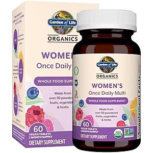 [SnS, AC] $16.10* | 60-Count Garden of Life Organics Women's Once Daily Multivitamin at Amazon