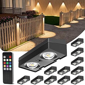 12-Pack VOLISUN 50LM Solar Fence Lights w/ Remote Control $22.99 + Free Shipping w/ Prime or on $35+