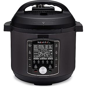 6-Quart Instant Pot Pro Multi-Use Pressure Cooker (Matte Black) $99.95