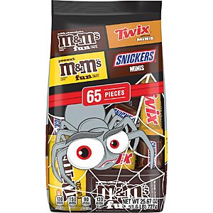 Mars, Mixed 65 Piece Halloween Chocolate Variety Bag, 25.6 Ounce~$9.99 @ Amazon