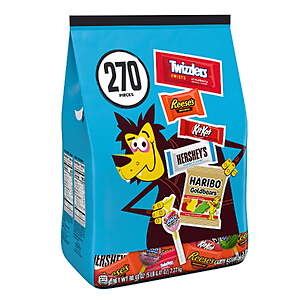 $30 Shipped  Walmart+ or Pick Up Hershey Assorted, Halloween Candy Bulk Bag, 80.41 oz (270 Pieces)