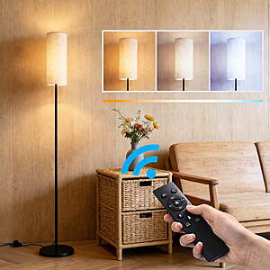 GUPUP 60" Modern Floor Lamp w/ Remote Control & 9W LED Bulb $33.99 + Free Shipping w/ Walmart+ or on $35+