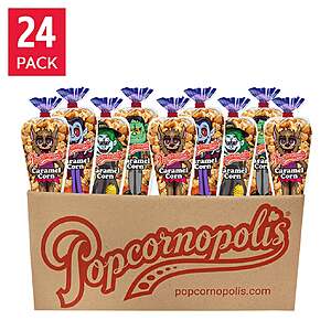 Popcornopolis Halloween Monster 2.2 oz Caramel Corn Mini Cones, 24 count $29.99 Free Shipping Costco.com