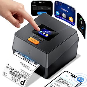 Phomemo D420D 4x6 Bluetooth Thermal Shipping Label Printer w/ Touchscreen & Built-In 250-Label Bin (Grey or White) $69.99 + Free Shipping