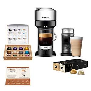 Nespresso Vertuo Next Deluxe with Aeroccino 3 and 32 Capsules + $20 Coffee Voucher @ Nespresso.com $139.99 free shipping Costco.com