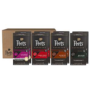 Peet's Coffee Nespresso Compatible Aluminum Capsules, 80-count $41.99 free shipping Costco.com