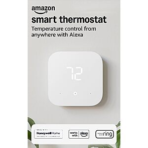 Amazon Smart Thermostat – Save money and energy - Works with Alexa and Ring - C-wire required (Pack of 2) $109.99