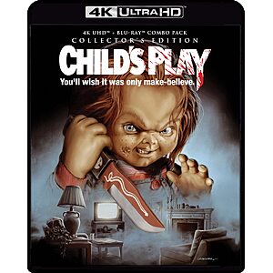 YMMV Child's Play (1988) - Collector's Edition 4K Ultra HD + Blu-ray [4K UHD] $16.79 with coupon Amazon.com maybe region specific