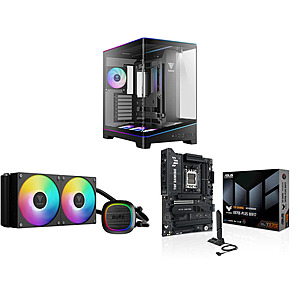 ASUS TUF GAMING X870E-PLUS AM5 MB + GAMDIAS Atlas P6 CG Case + 240mm AIO CPU Cooler $375 + Free Shipping