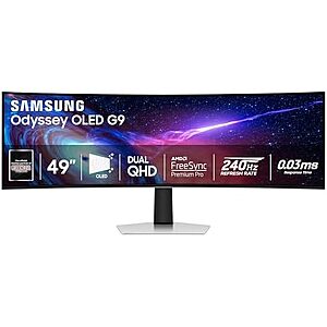 [Resale] $664.08 | 49" Samsung Odyssey G93SC DQHD QD-OLED 240Hz Ultrawide Curved Monitor (Used - Like New) at Amazon