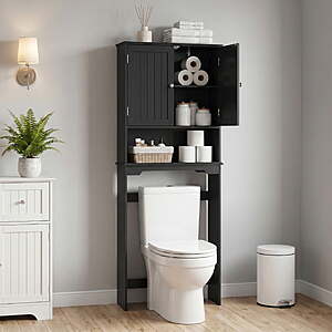66" Concetta Over-the-Toilet Storage Cabinet w/ Adjustable Bottom Stabilizer (2 Colors) $53.65 + Free Shipping w/ Walmart+ or on $35+