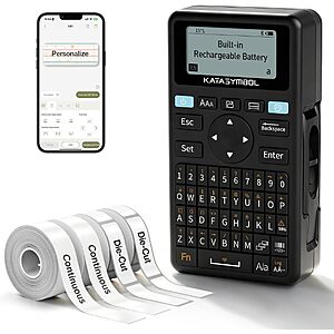 Prime Members SUPVAN E11 Keyboard and Bluetooth Label Maker Machine with 4 Rolls of Labels $17.99 + Free Shipping