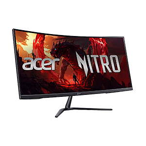 $189 FS WALMART Acer Nitro ED0 Gaming Monitor 34" UWQHD (3440 x 1440)Curved Gaming Monitor with AMD FreeSync Technology, 120 Hz