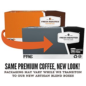 Fresh Roasted Coffee, French Roast Dark K-Cup Pods for Keurig Brewers, Dark Roast, Kosher, 96 Count Loose Pack~$20.91 After Coupon & S&S @ Amazon