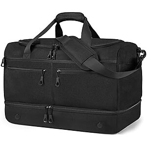 45L Hilomon Carry-On Duffle Bag w/ Shoe Compartment & Wet-Dry Pocket (Black) $12.49 + Free Shipping w/ Prime or on $35+