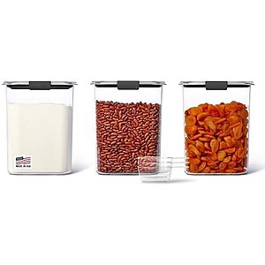 [Prime] 3-Pack 16-Cup Rubbermaid Brilliance Airtight Food Storage Containers w/ Lids & Scoops $29.99 + Free Shipping