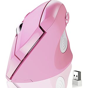 1600 DPI Memzuoix 2.4G Wireless Vertical Ergonomic Mouse (Pink) $9.99 + Free Shipping w/ Prime or on $35+